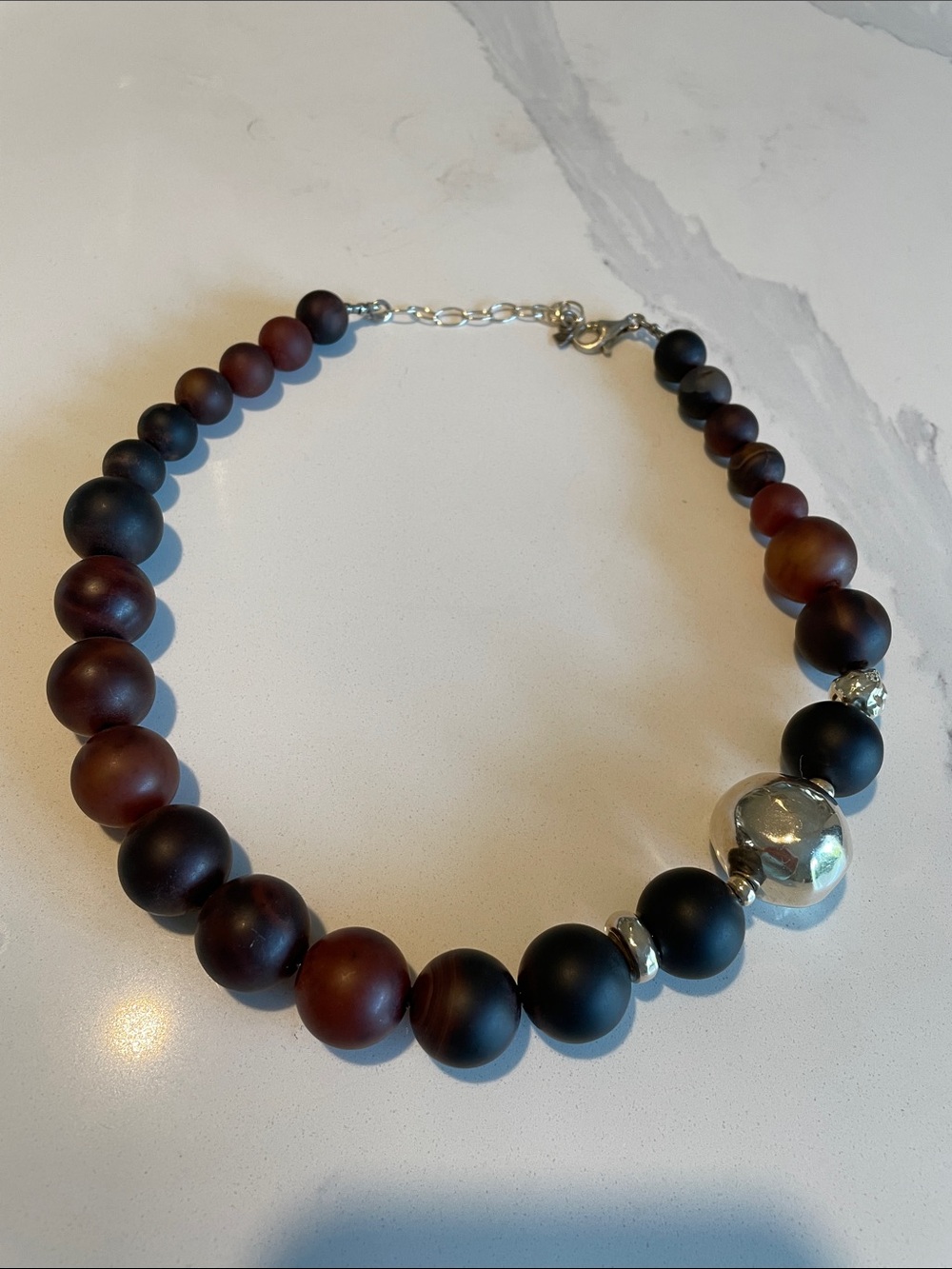 Silpada Agate and sterling silver Beaded Necklace